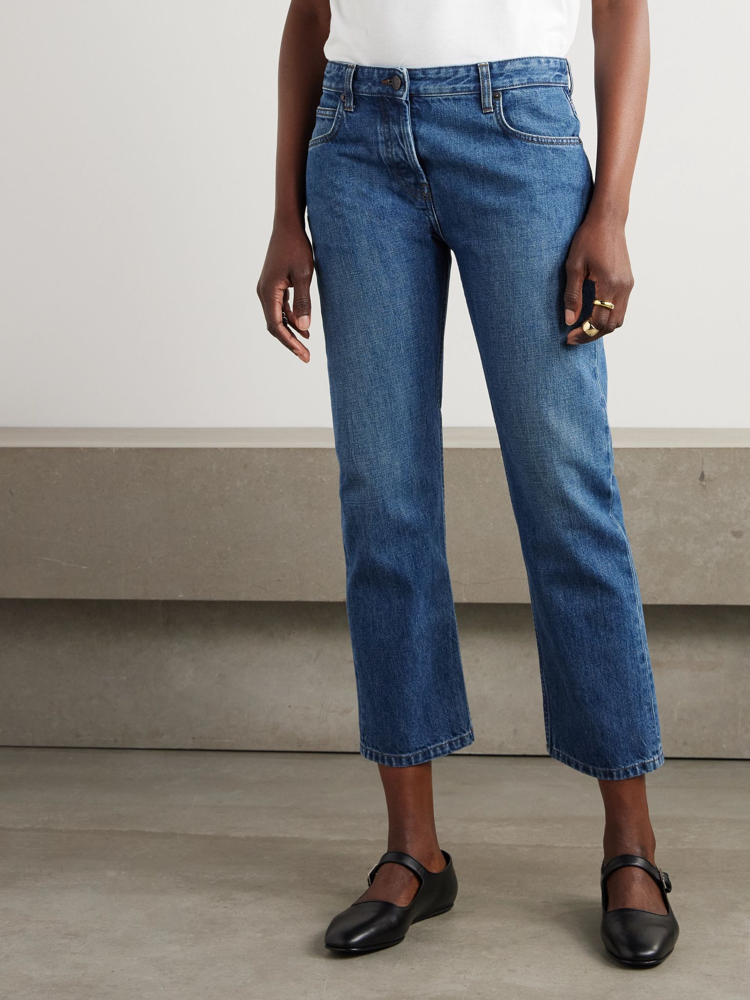 Riaco mid-rise straight-leg jeans Blue - 3