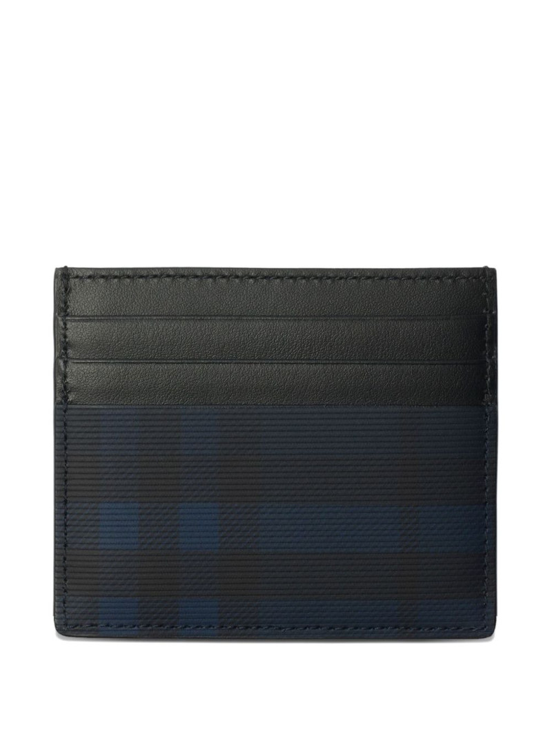 Burberry check-pattern leather card case outlook