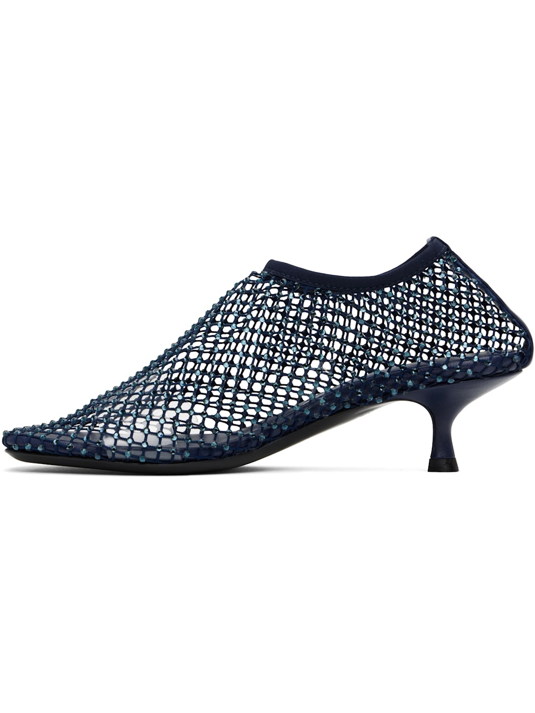 Navy Minette Crystal Micro Heels - 3