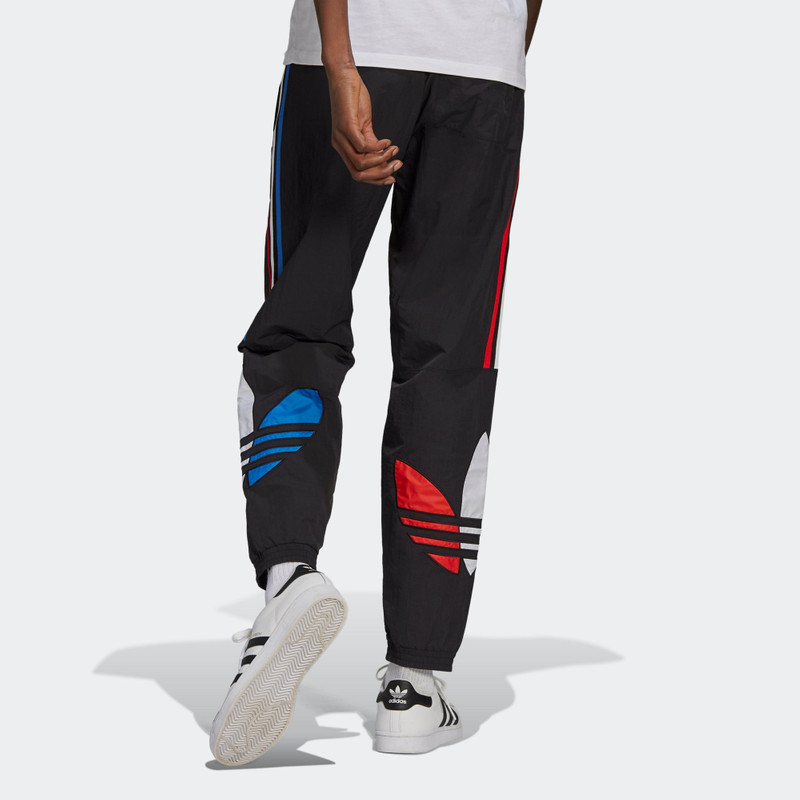 adidas originals MENS Tricol Logo Printed Ankle-banded Sports Pants Black GN8046 3