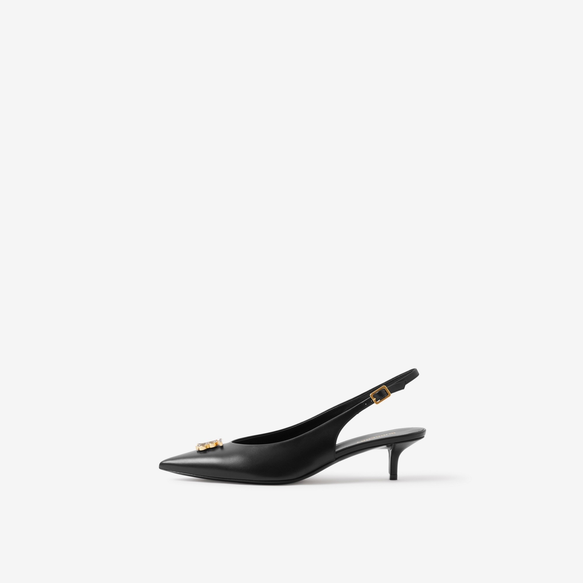 Monogram Motif Leather Slingback Point-toe Pumps - 5