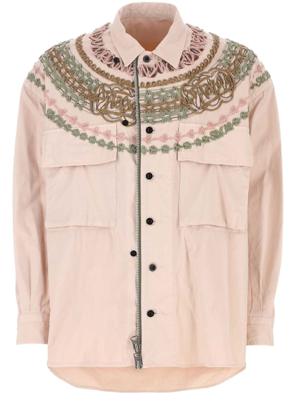 embroidered-design shirt - 1