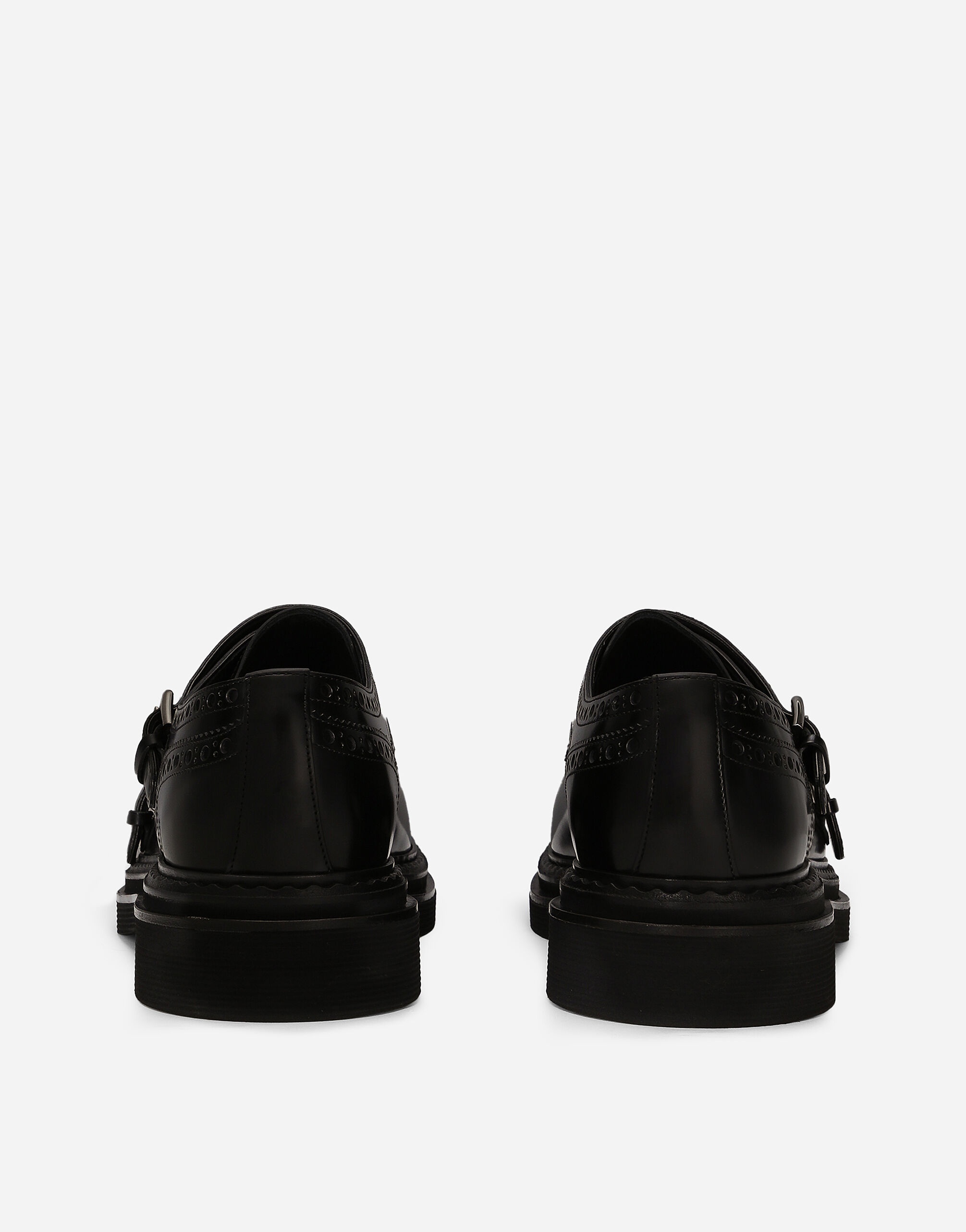 Brushed calfskin monkstrap shoes - 3