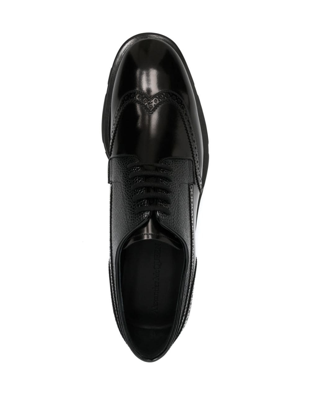 lace-up leather brogues - 4