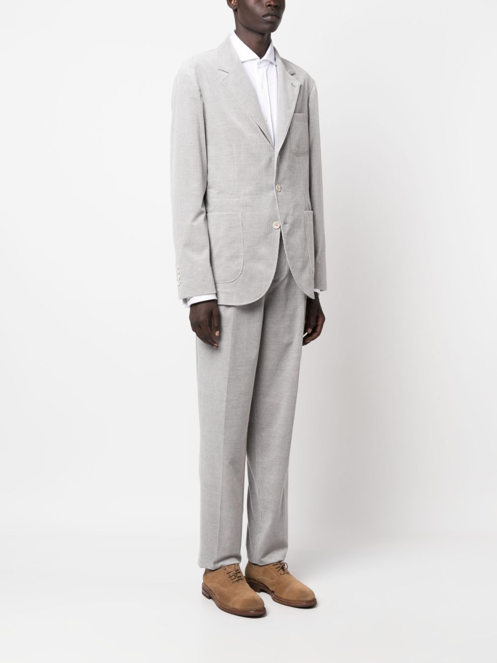 single-breasted corduroy suit - 3