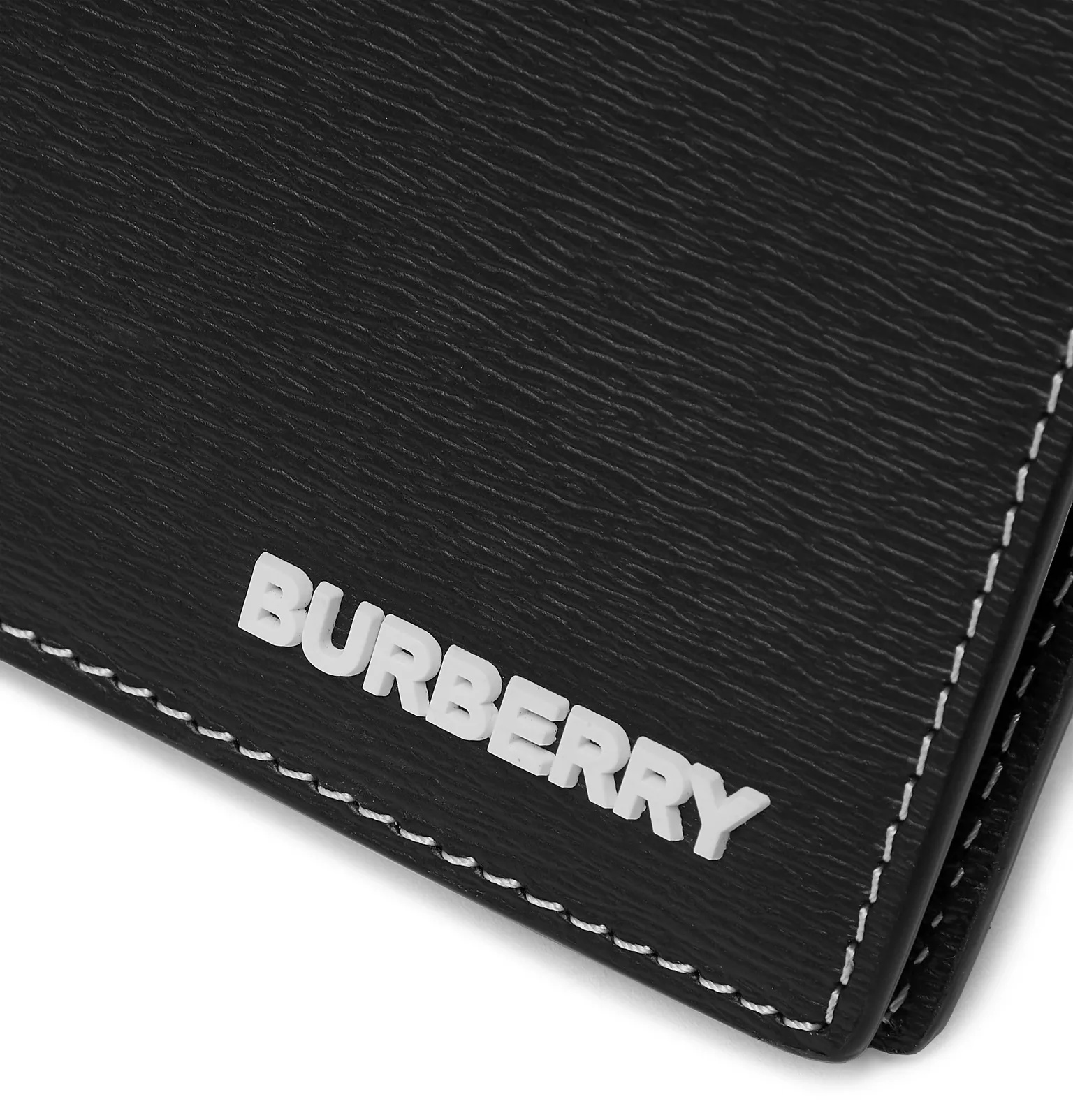 Logo-Appliquéd Textured-Leather Billfold Wallet - 4