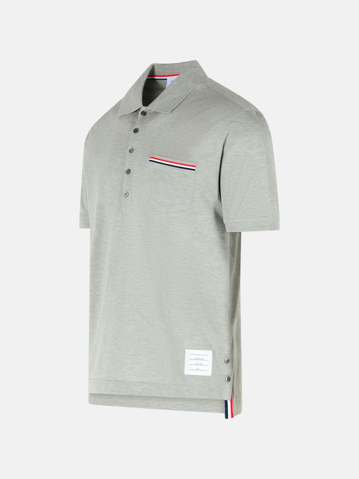 GREY COTTON POLO SHIRT - 2