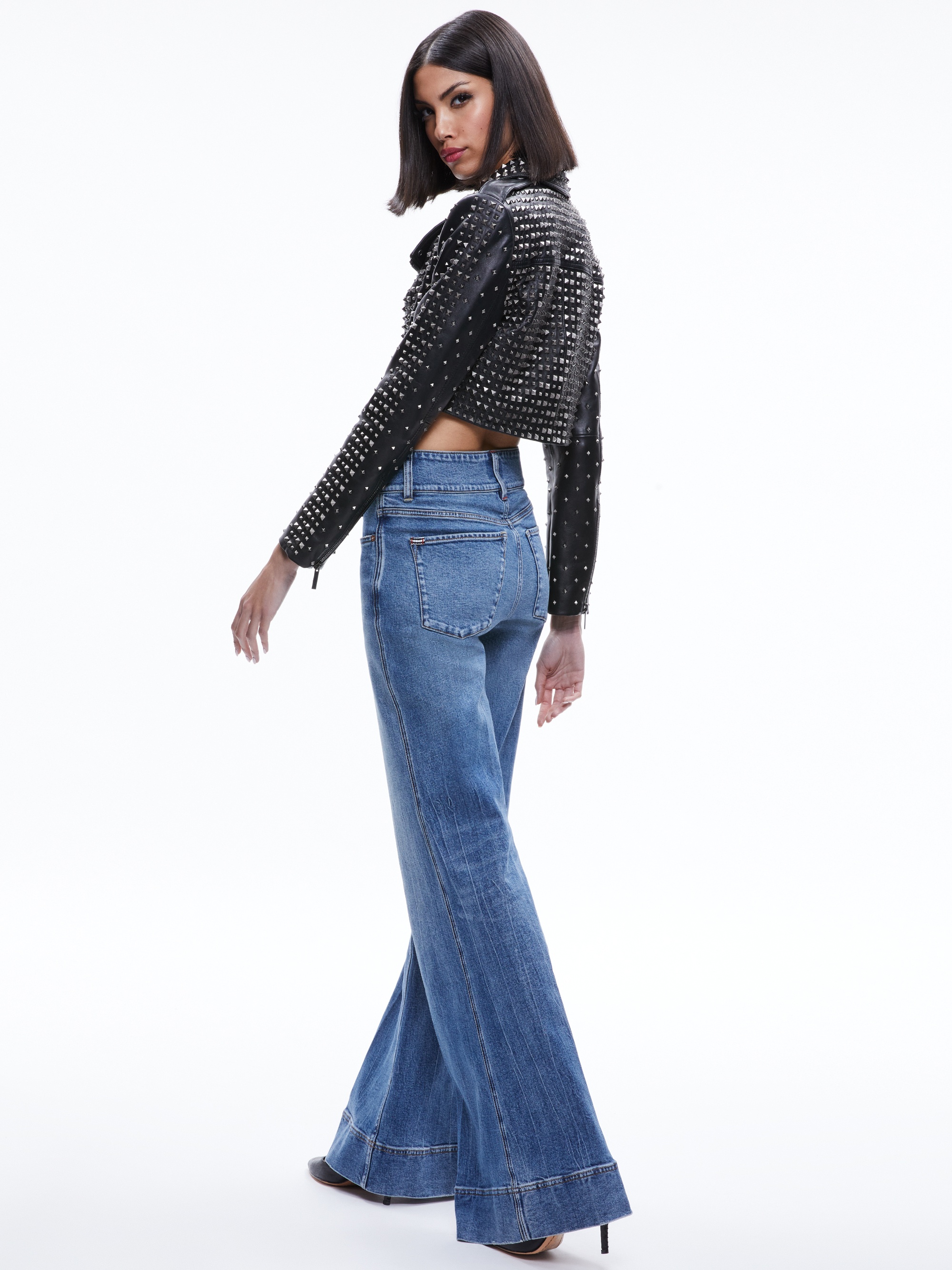KRISHNA CROPPED MOTO LEATHER JACKET - 3