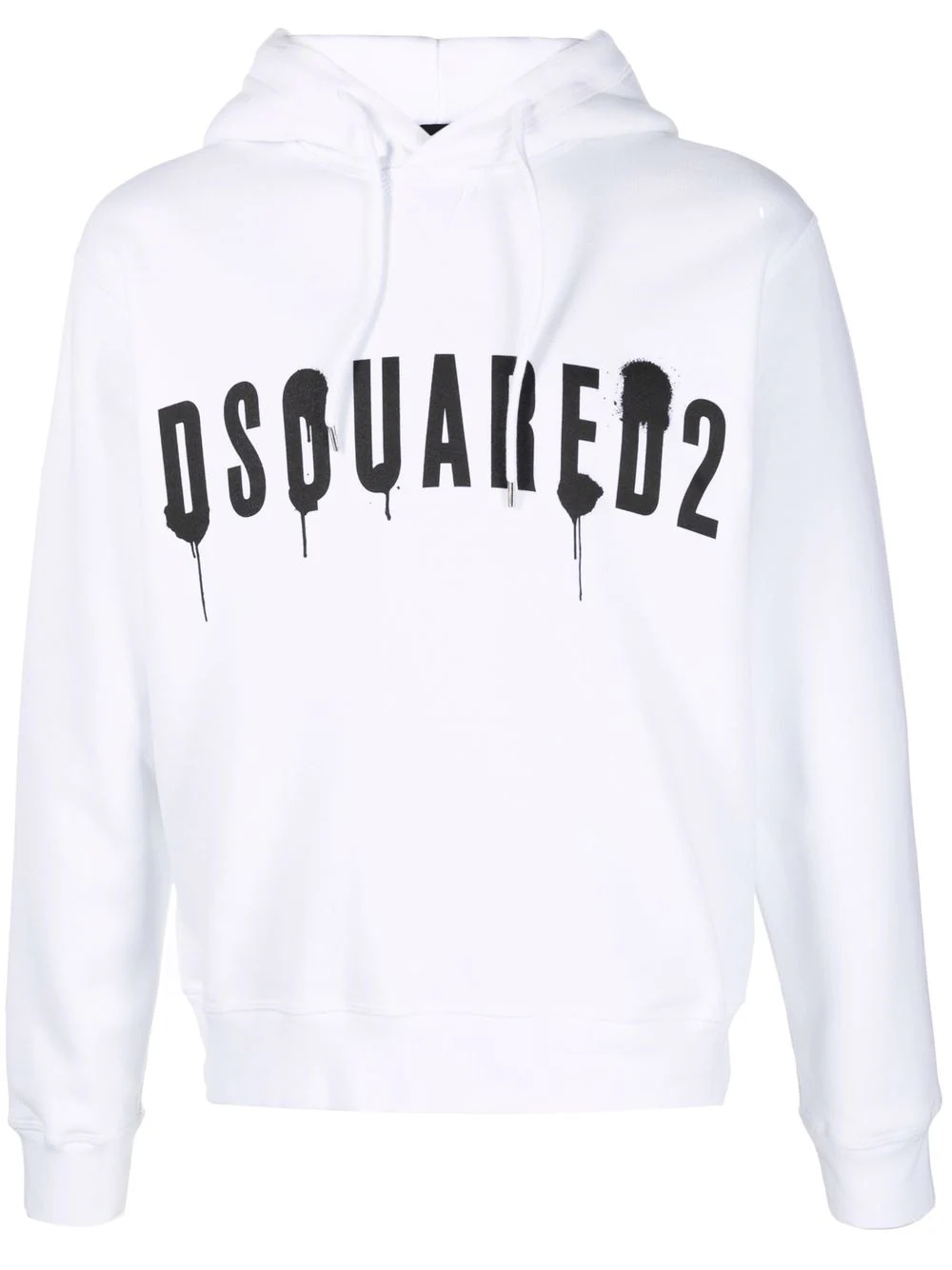 logo-print drawstring hoodie - 1