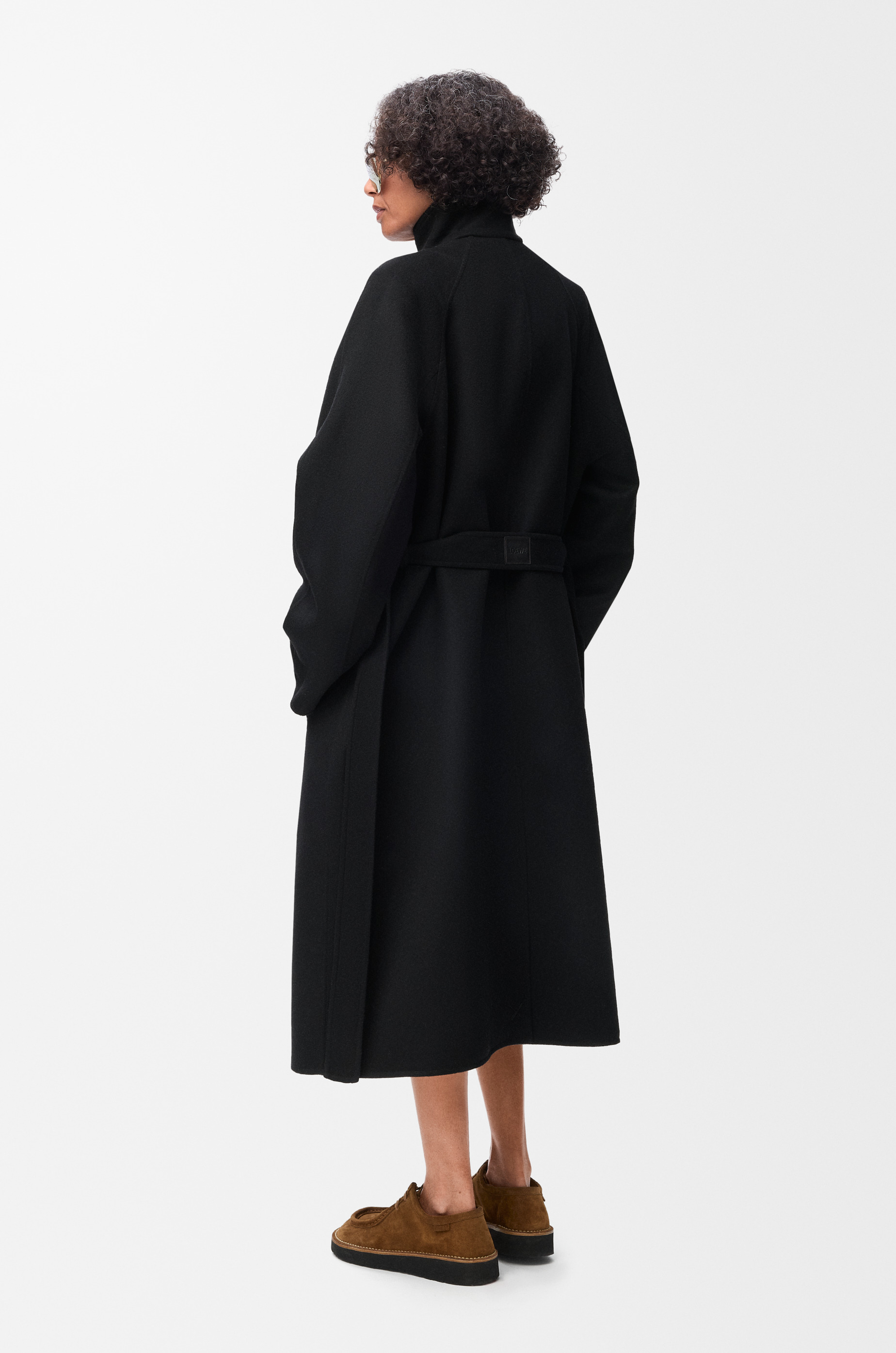 Belted coat in wool and cashmere - 4