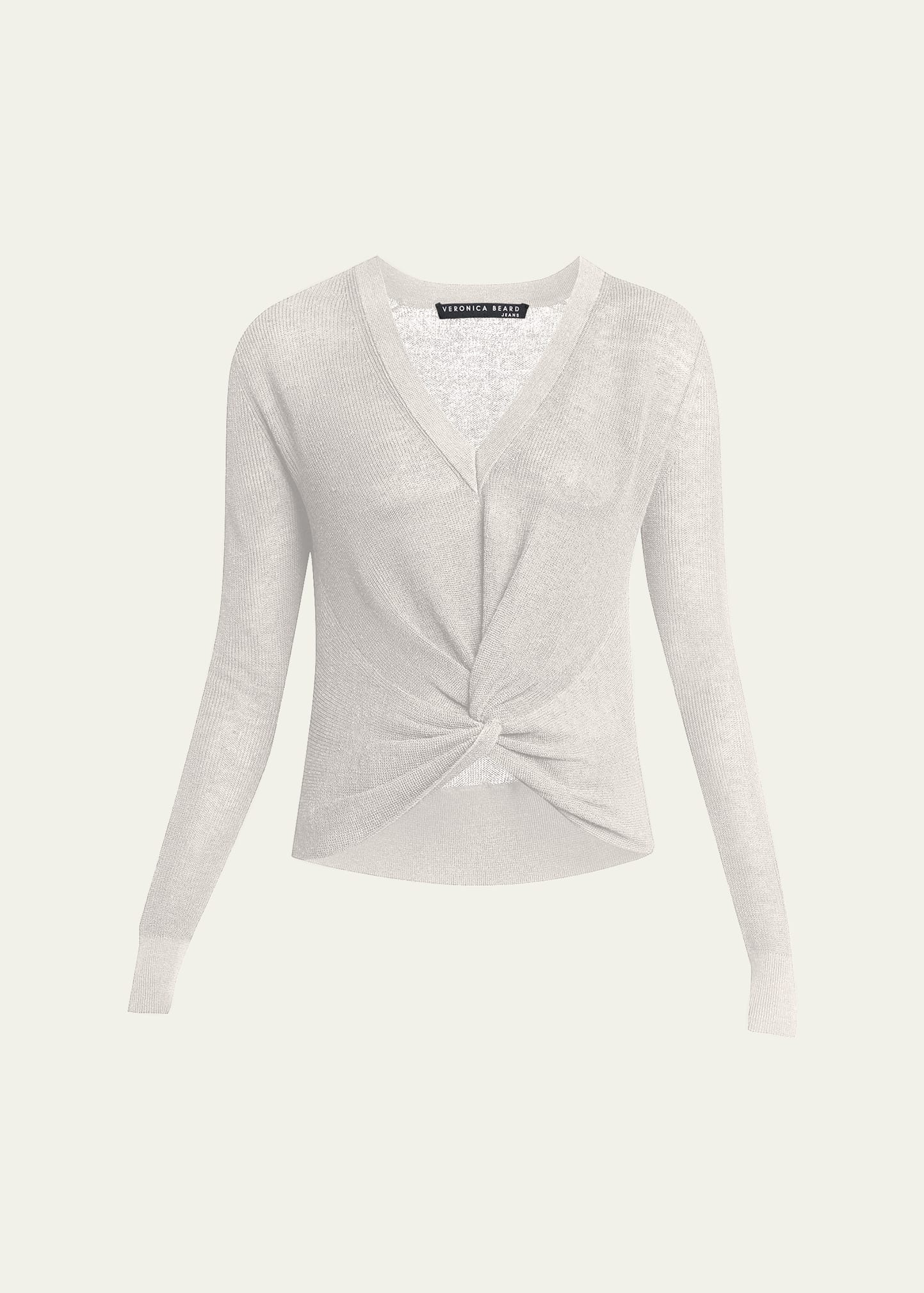 Soren V-Neck Twisted-Hem Sweater - 1