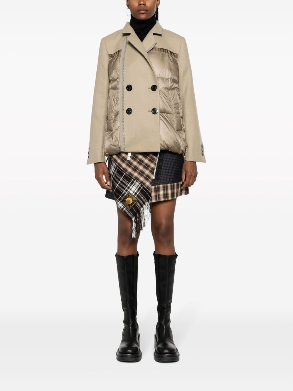padded-panel wool jacket - 6