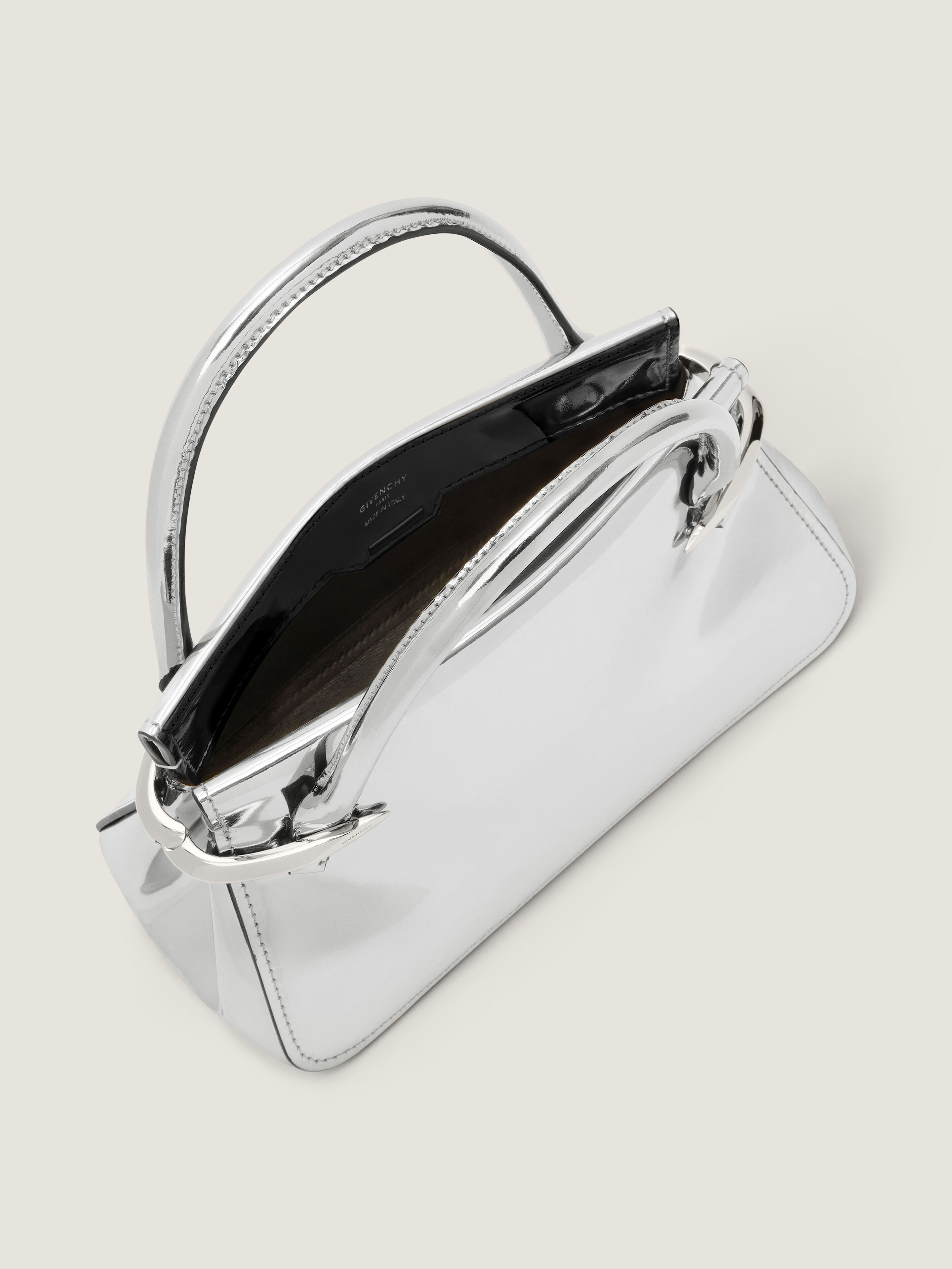 MINI PINCH BAG IN MIRROR EFFECT LEATHER - 5