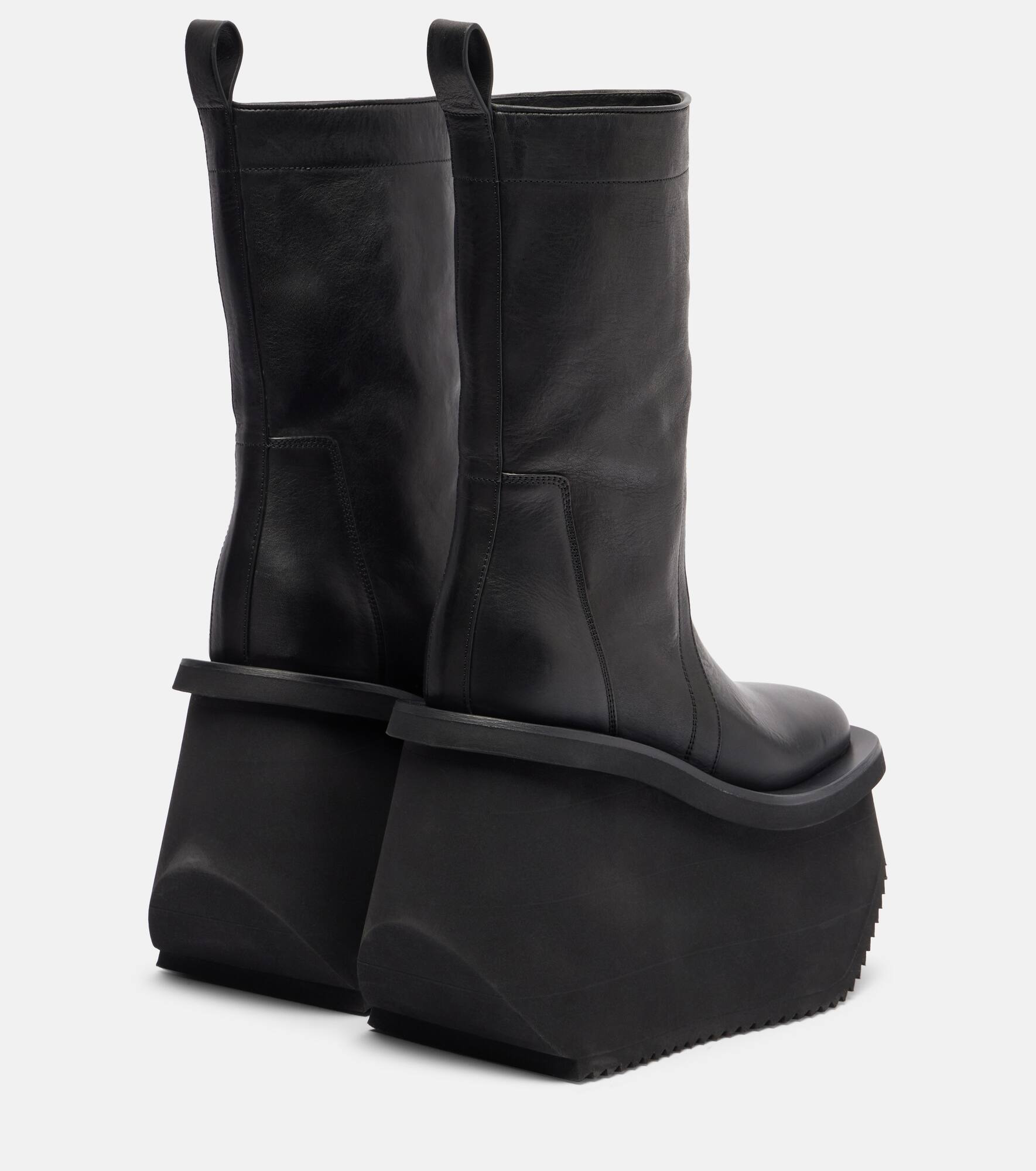 Factory leather platform ankle boots - 2