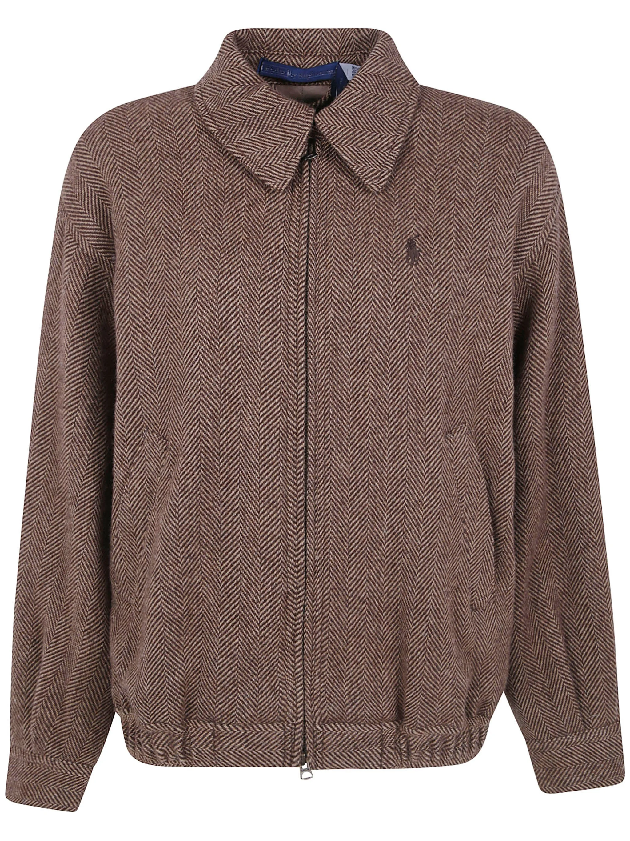 Windbreaker With Herringbone Fabric "Woven Bomber Co - 1