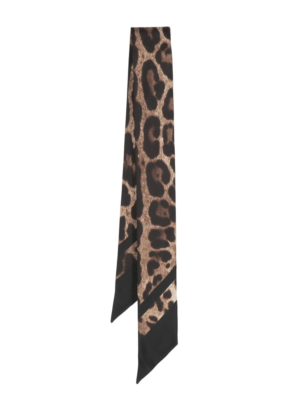 leopard-print silk scarf - 1