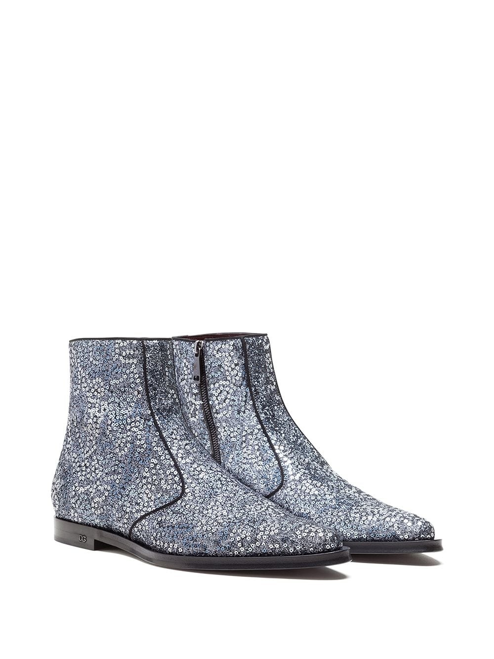 sequin-detail ankle-length boots - 2