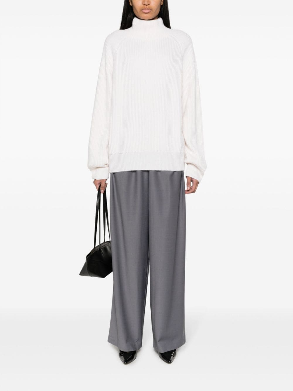 ribbed organic cashmere jumper - 3