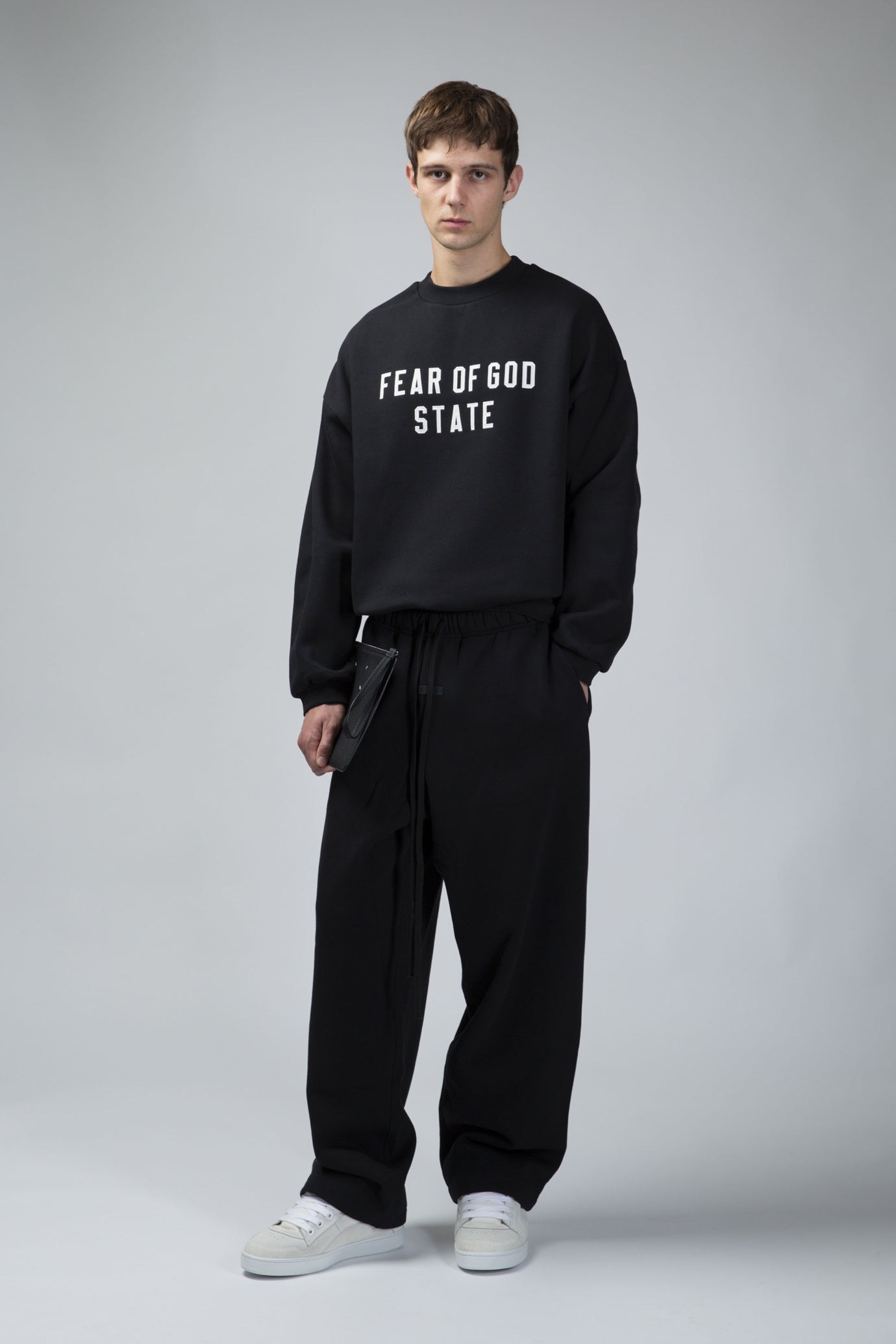 90s Fit Fleece Crewneck Jet Black - 2