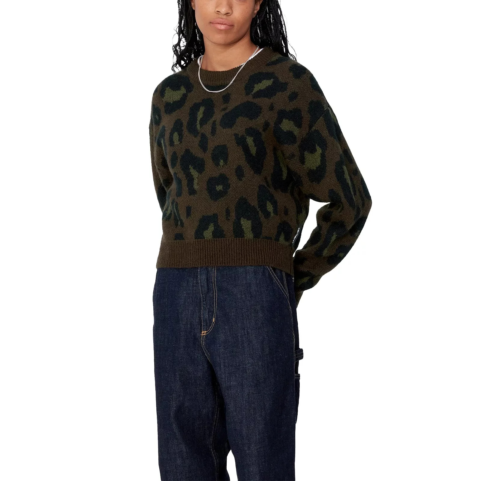 Merton Sweater Camo Leo Jaquard "Tamarind" - 1