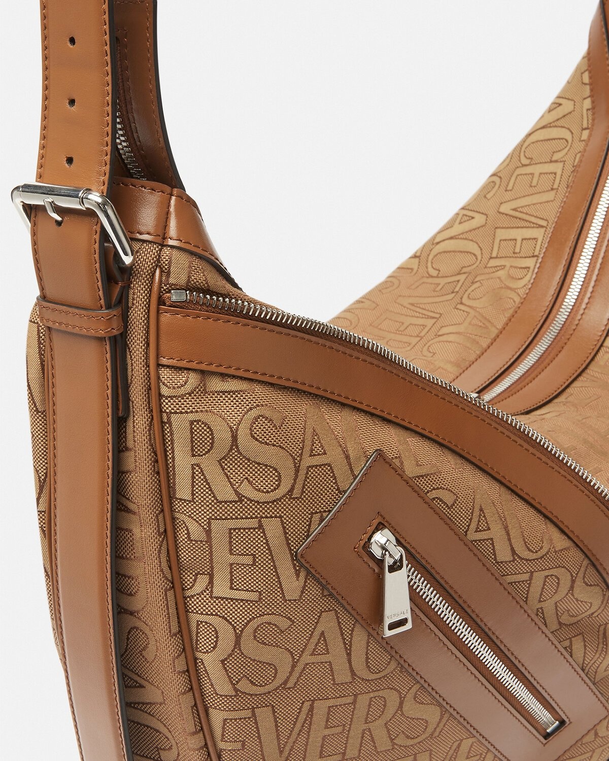 Versace Allover Repeat Large Hobo Bag - 5