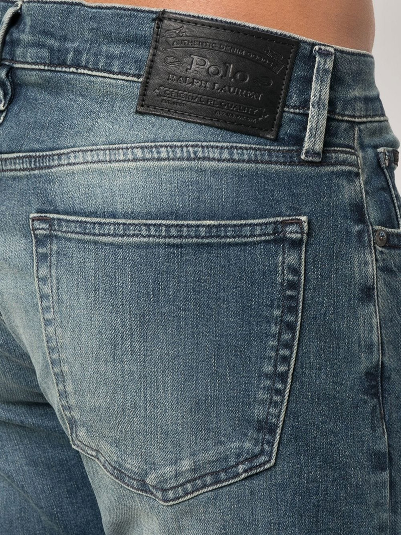 stonewashed slim-cut jeans 5