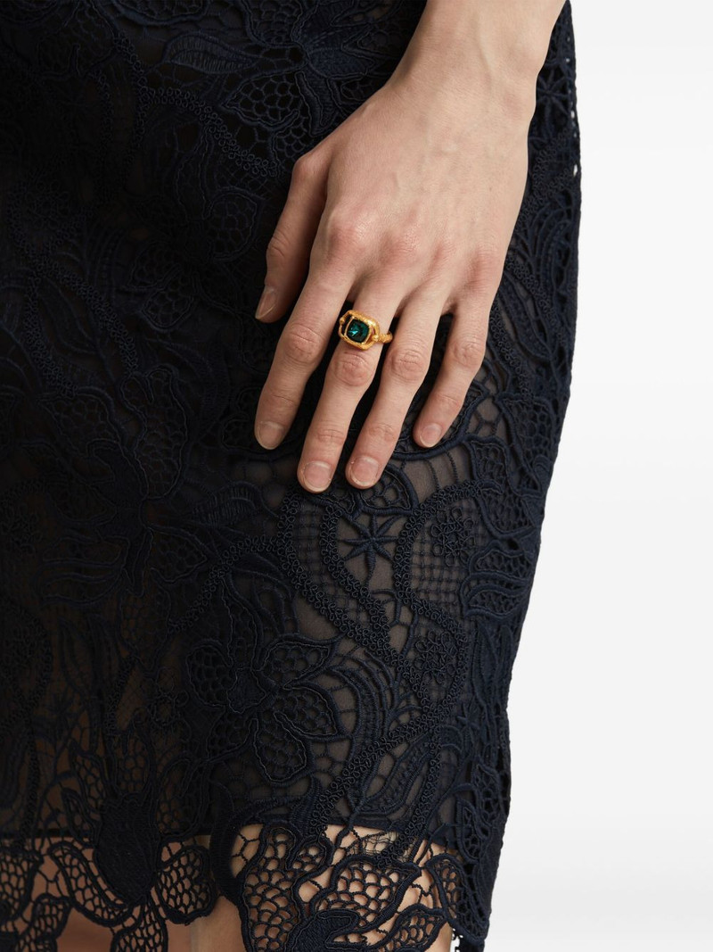 Oscar de la Renta crystal-embellished ring outlook