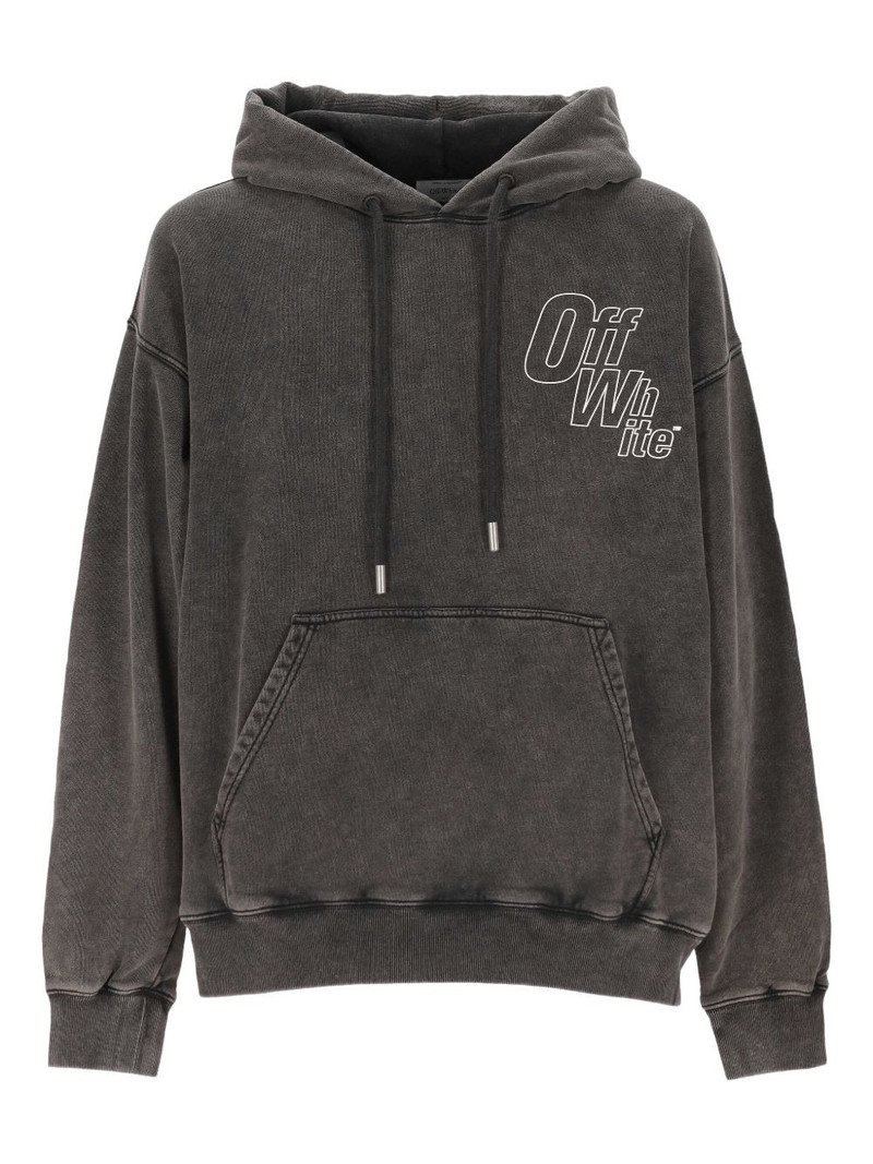 logo-print drawstring hoodie 1