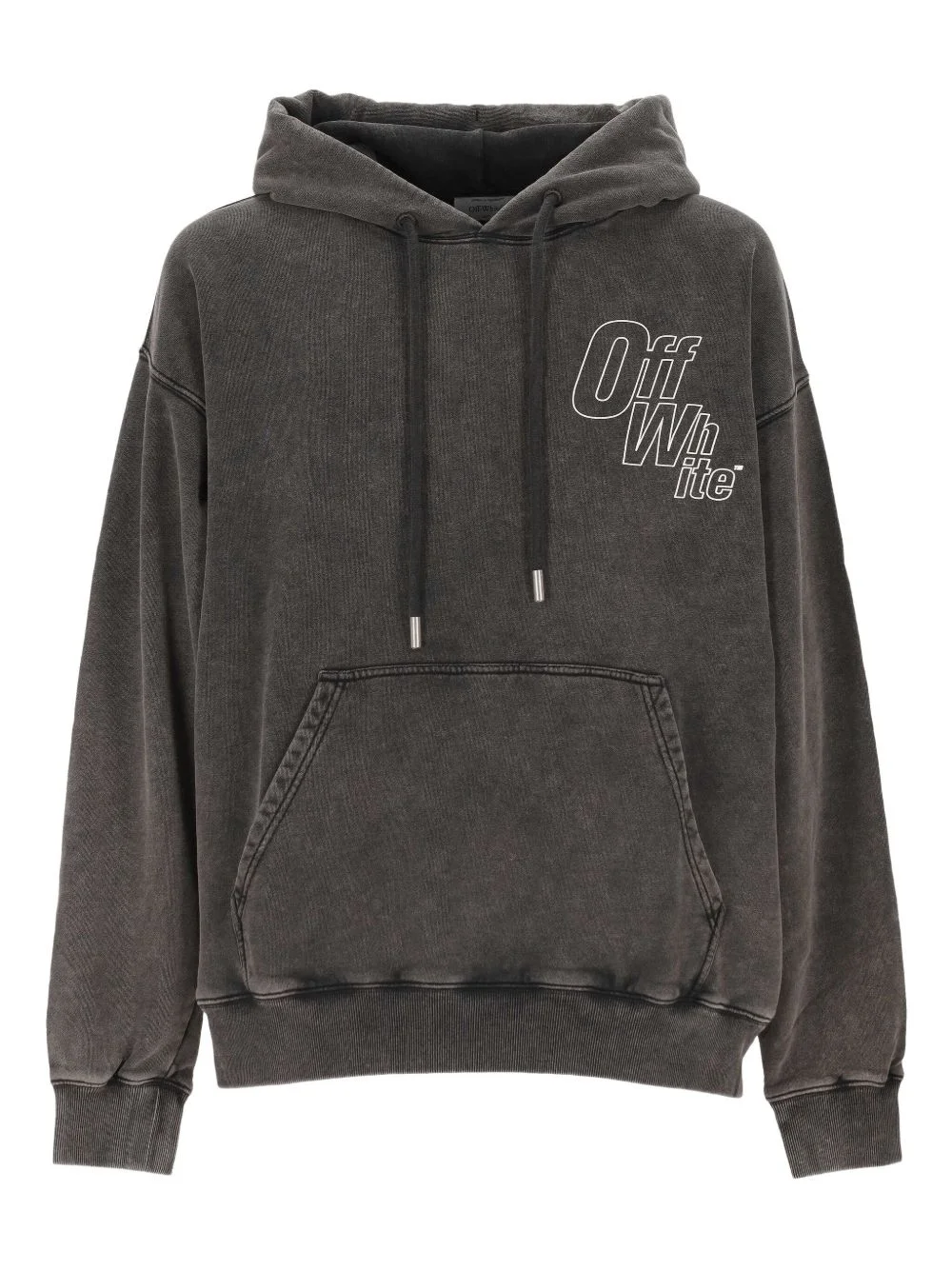 logo-print drawstring hoodie - 1