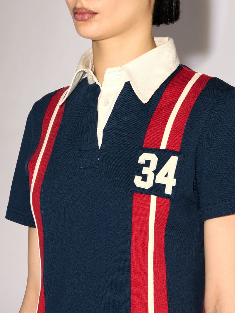 STRIPED RUGBY SHIRT DRESS - 6
