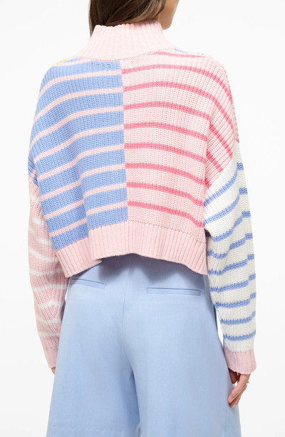 STAUD Hamptom Stripe Half Zip Sweater outlook