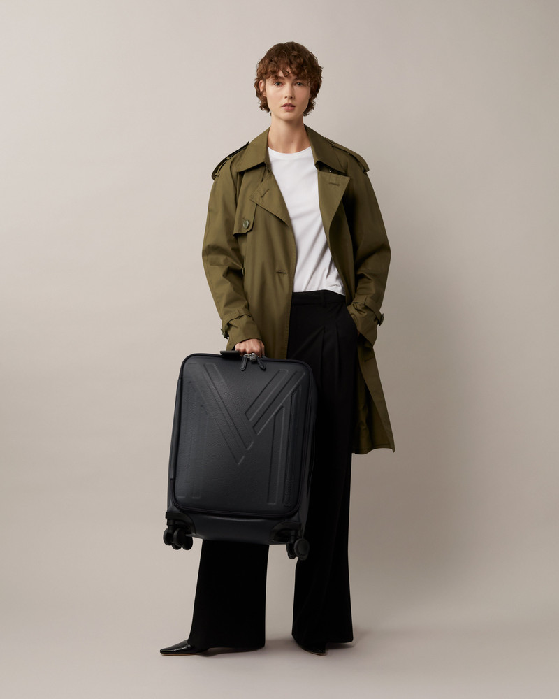 Leather 4 Wheel Suitcase Night Sky Small Classic Grain 9