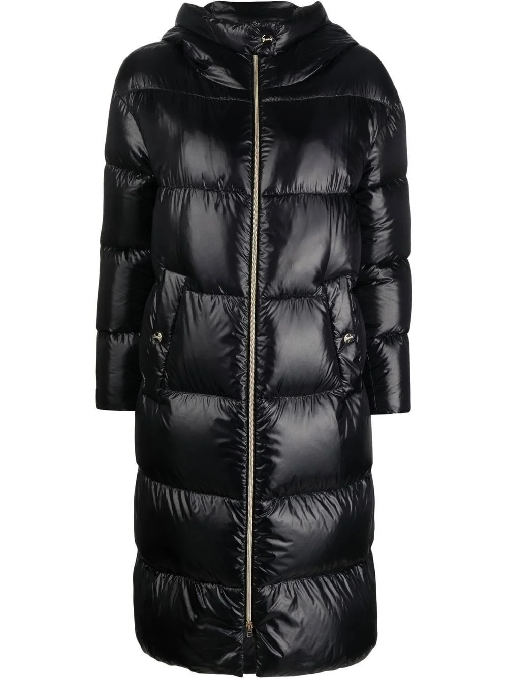 QUILTED PADDED ZIPPED COAT - 1