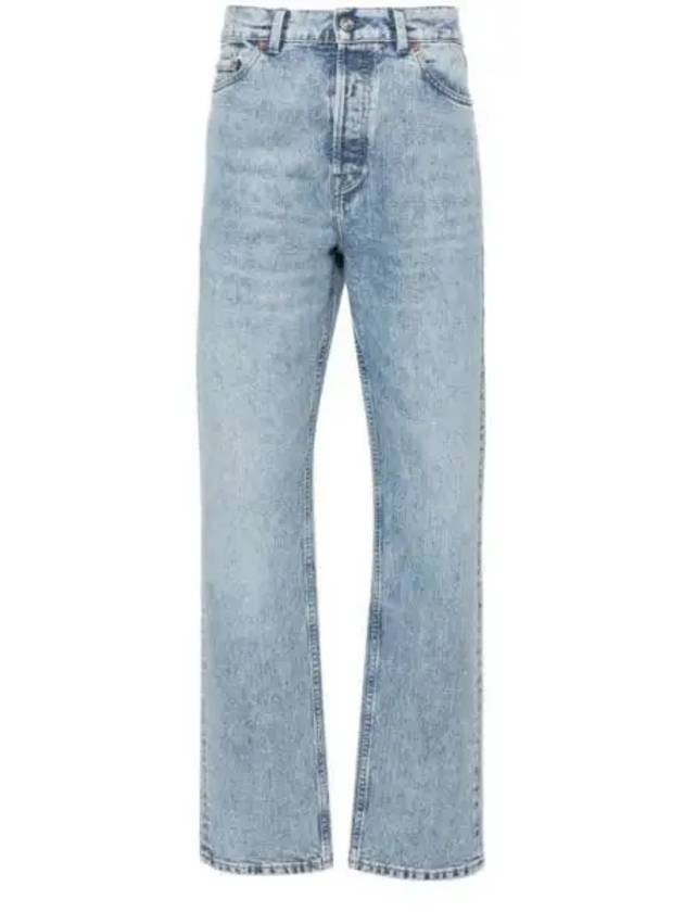 First Cut Mid Rise Straight Jeans Blue - 2