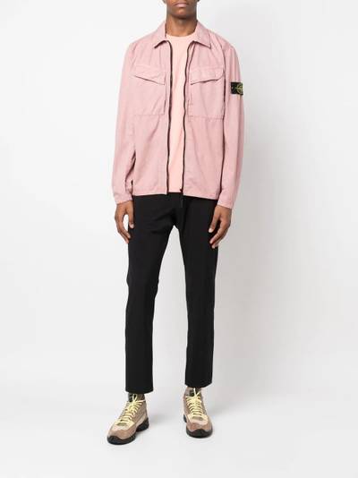 Stone Island Compass-patch shirt jacket outlook