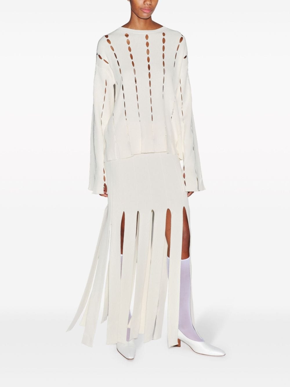 fringed maxi skirt - 2