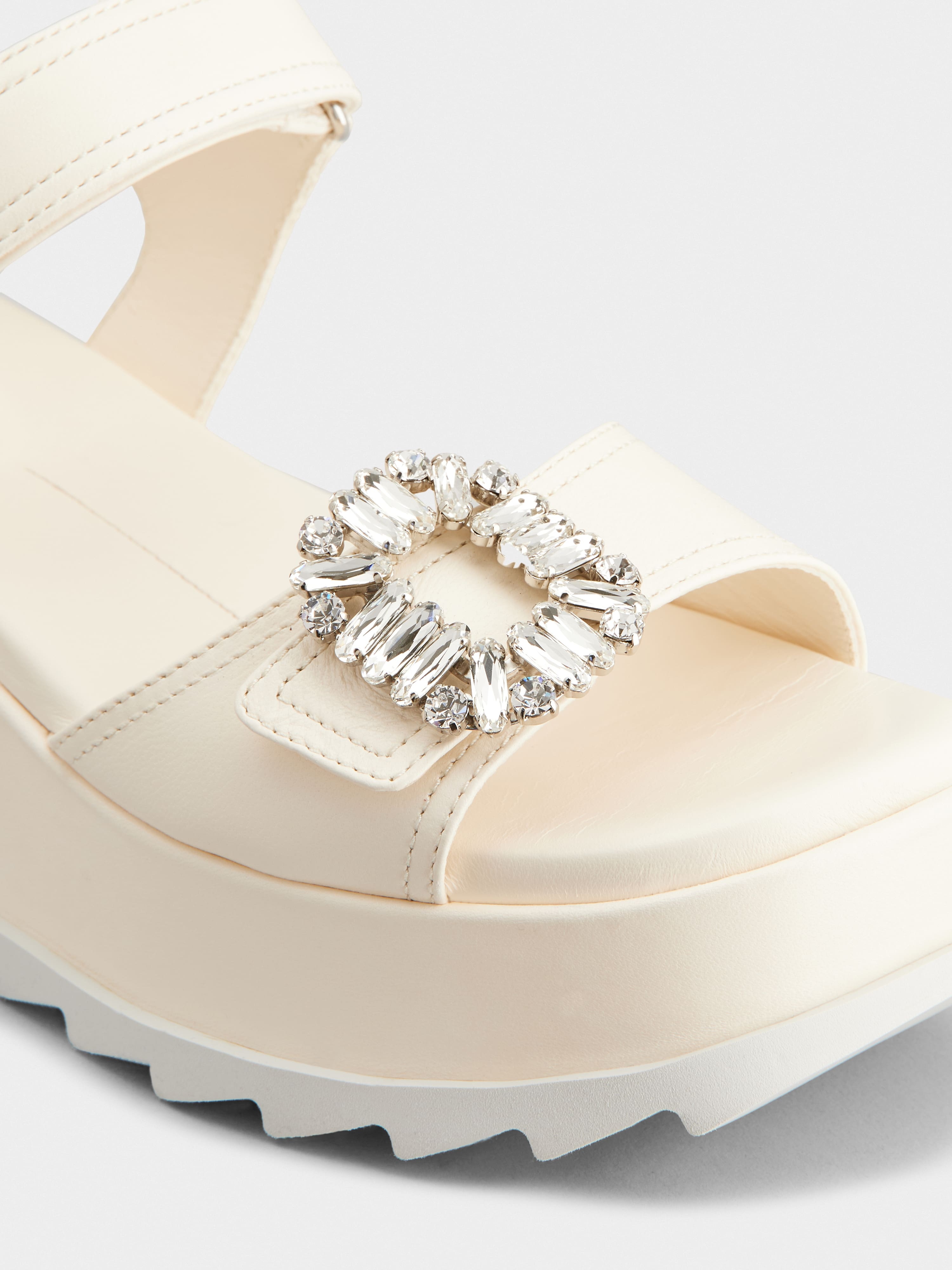Slidy Viv' Wedge Sandals in leather - 3