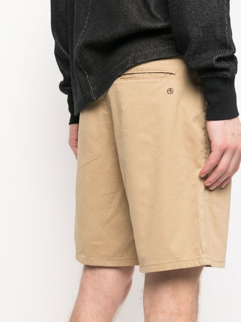 straight-leg cotton shorts - 5