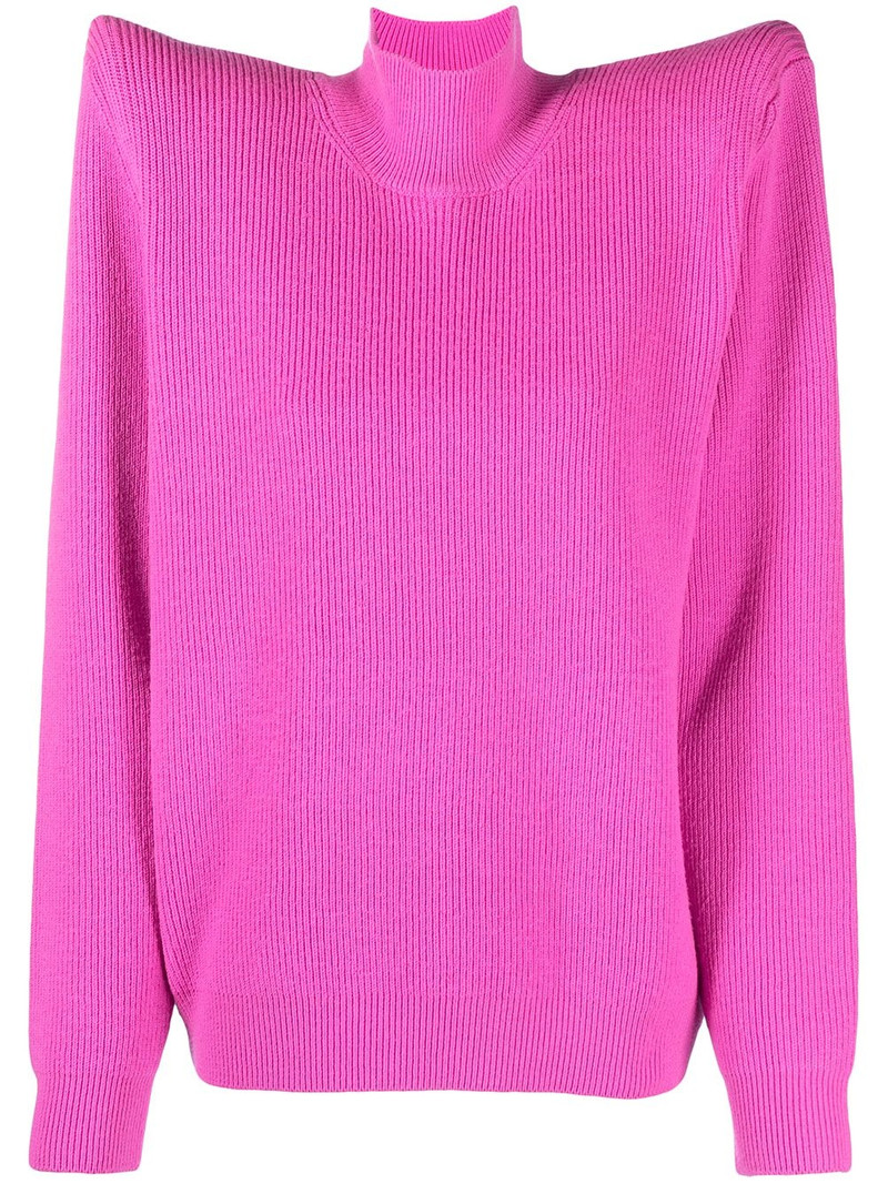 long-sleeve wide shoulder jumper 1