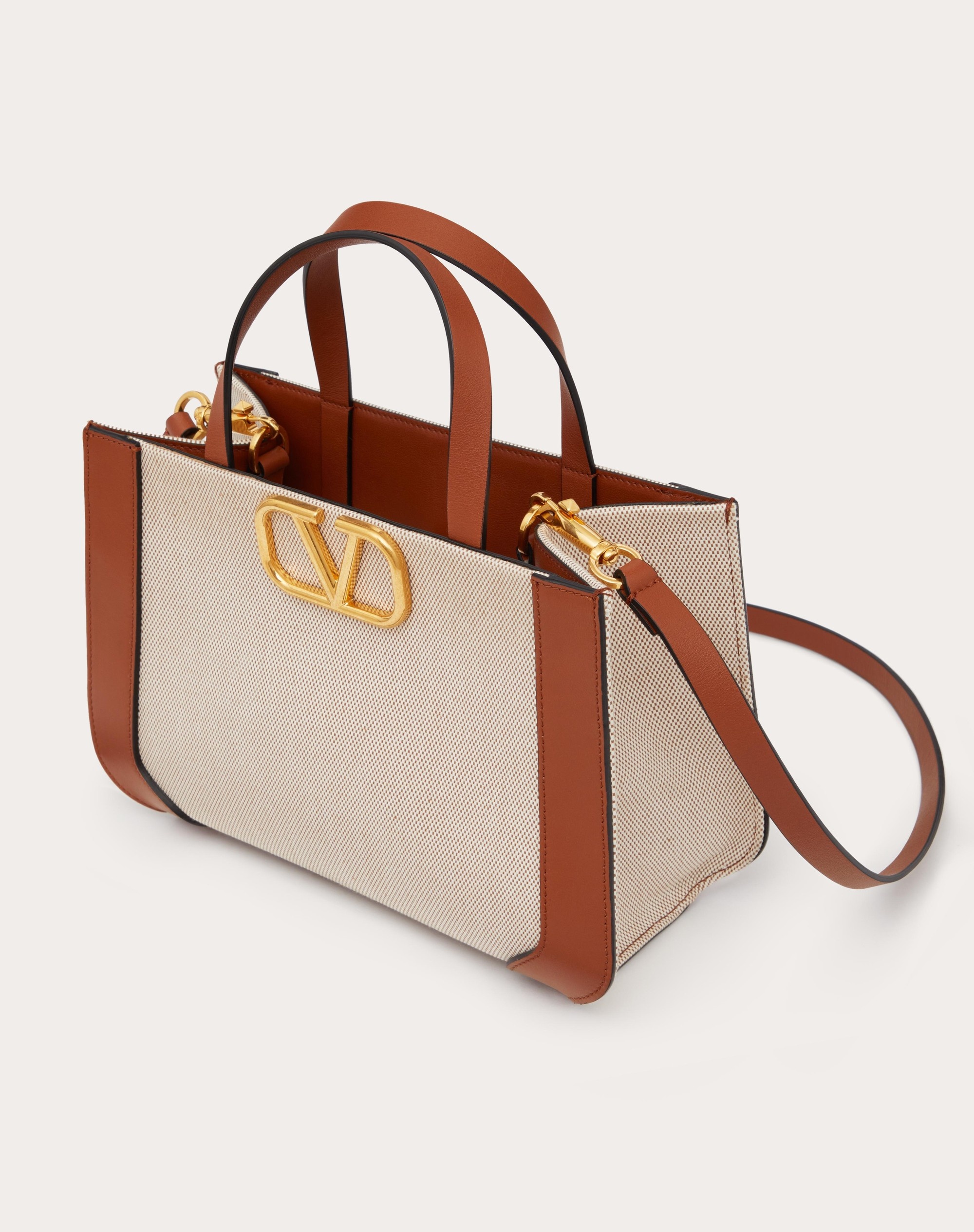 VLOGO SIGNATURE SMALL CANVAS HANDBAG - 6