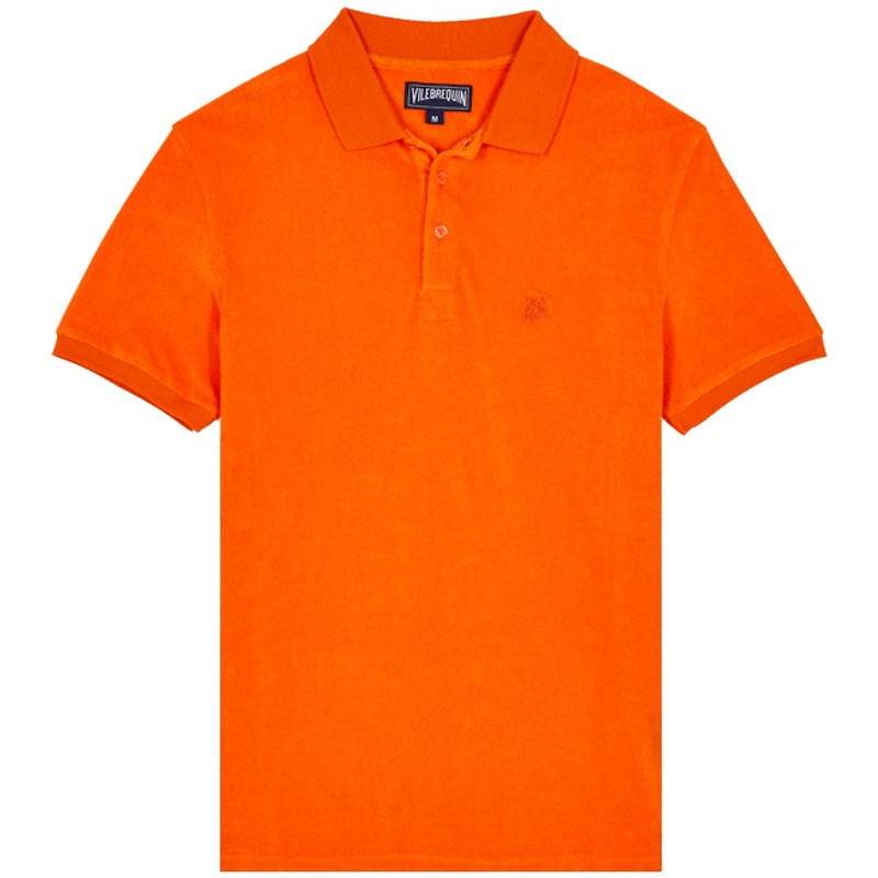 Men Terry Polo Shirt Solid 1