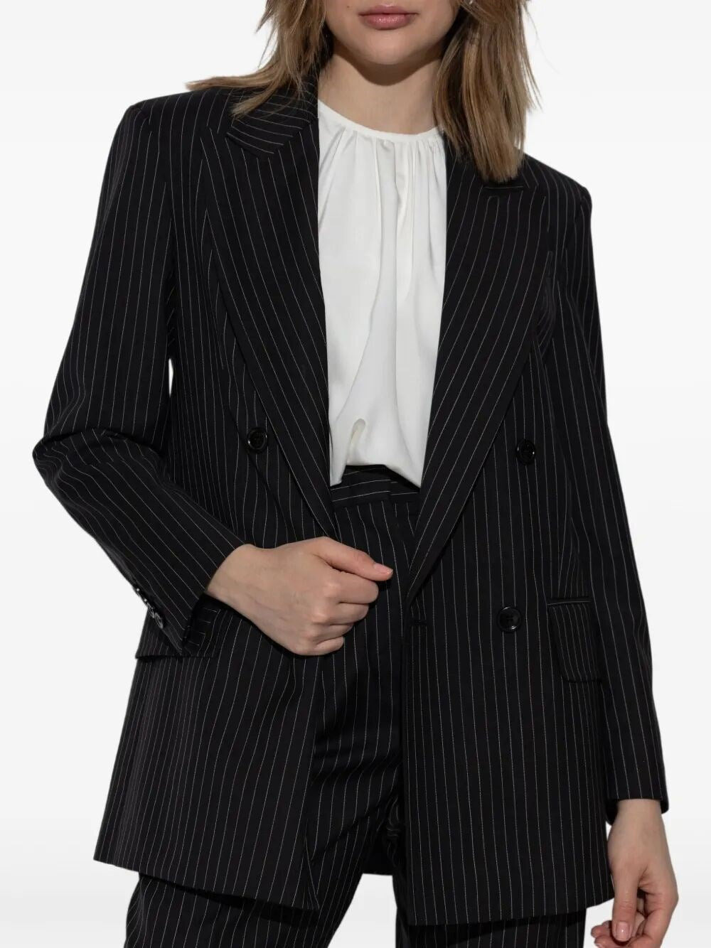 Max Mara Women Pinstripe Jacket - 5