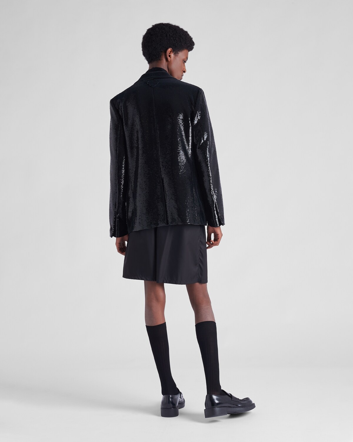ジャケット Prada single-breasted sequinned fabric jacket Prada Single-breasted sequin fabric jacket | REVERSIBLE