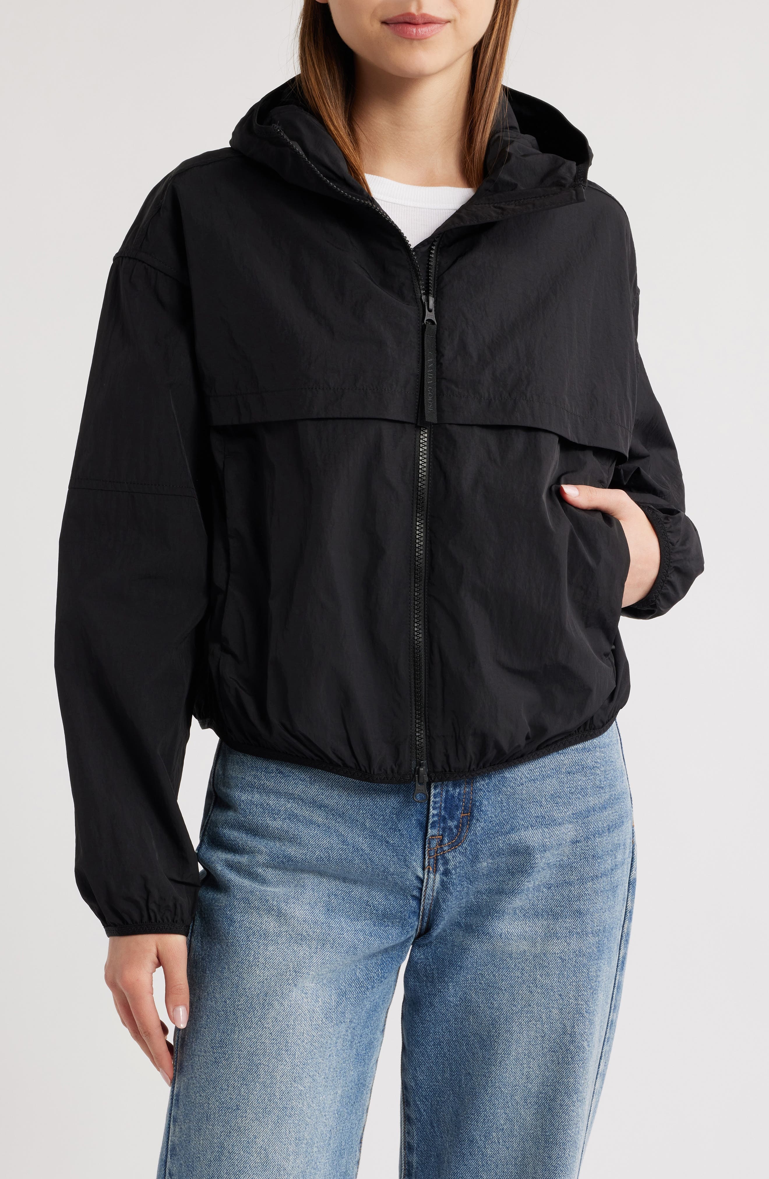 Canada Goose Sinclair Water Resistant Hooded Nylon Wind Jacket in Black at Nordstrom - 4