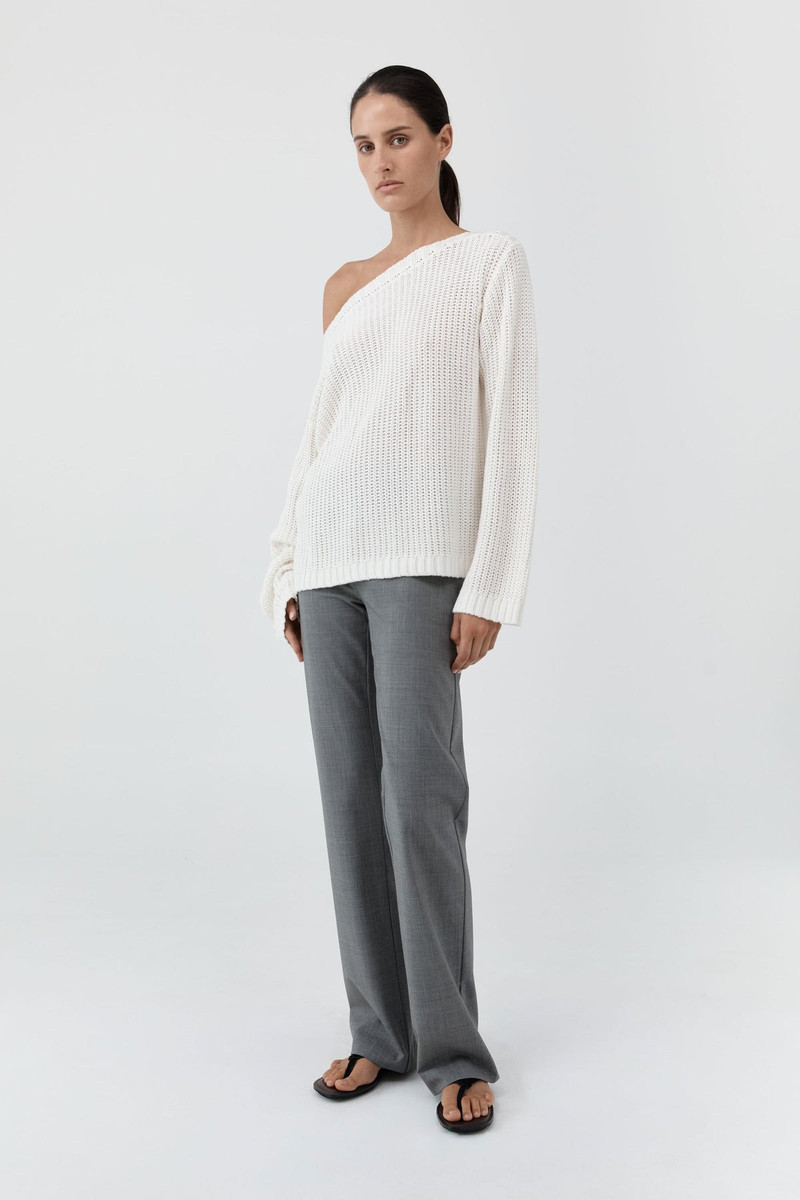 Relaxed Bateau Jumper - Off White 6