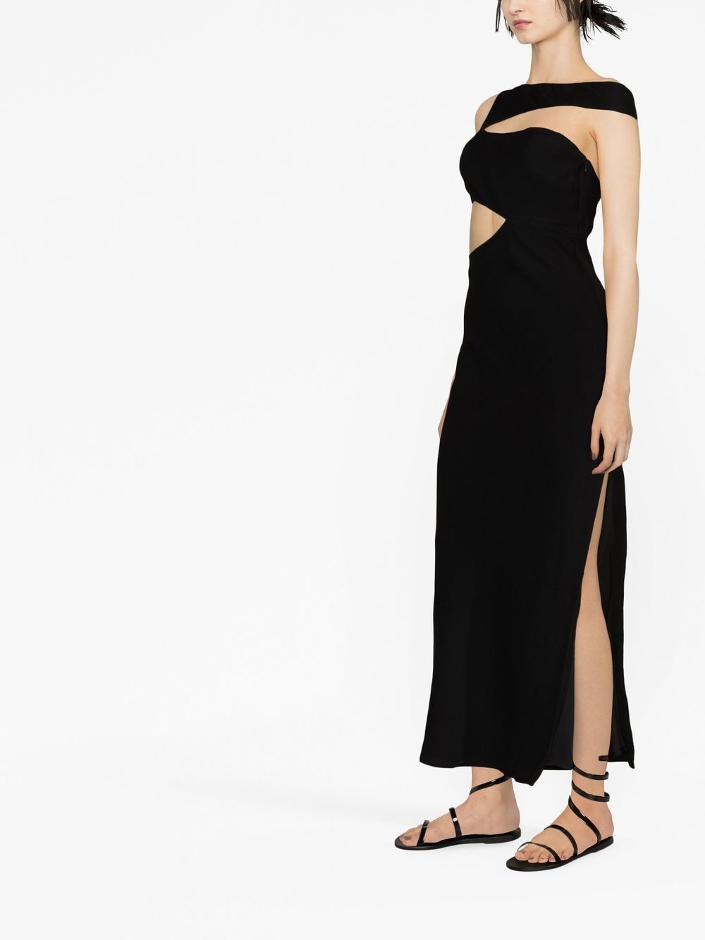 Prismatic asymmetric maxi dress - 2