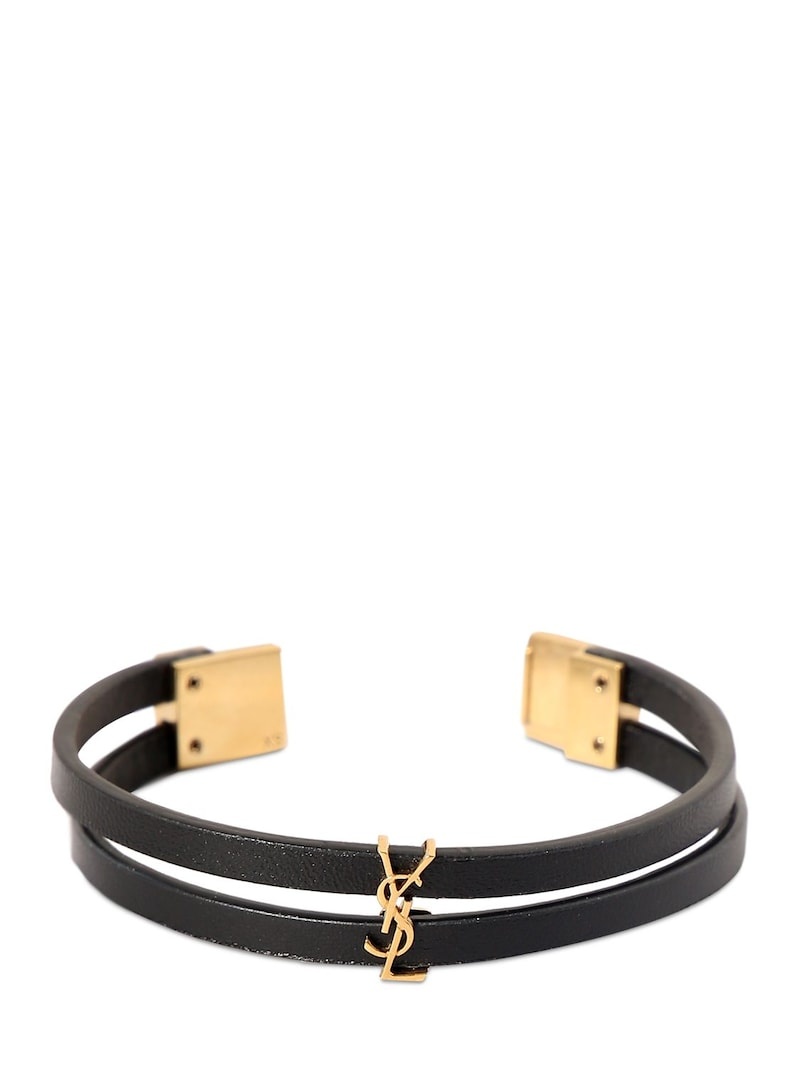 Cassandre double-row leather bracelet - 1