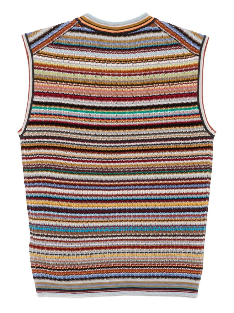 Paul Smith striped sleeveless knit top outlook