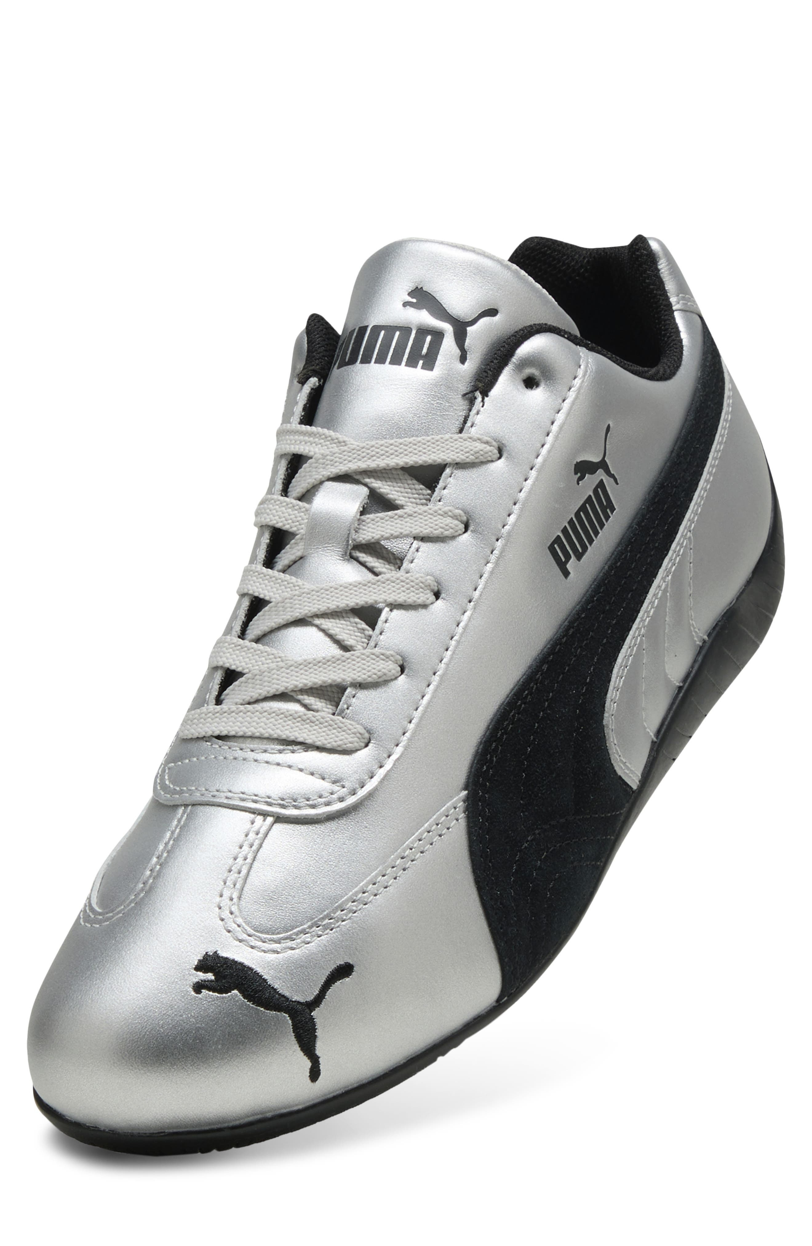 PUMA Speedcat Metallic Sneaker in Puma Silver/Puma Black at Nordstrom - 6