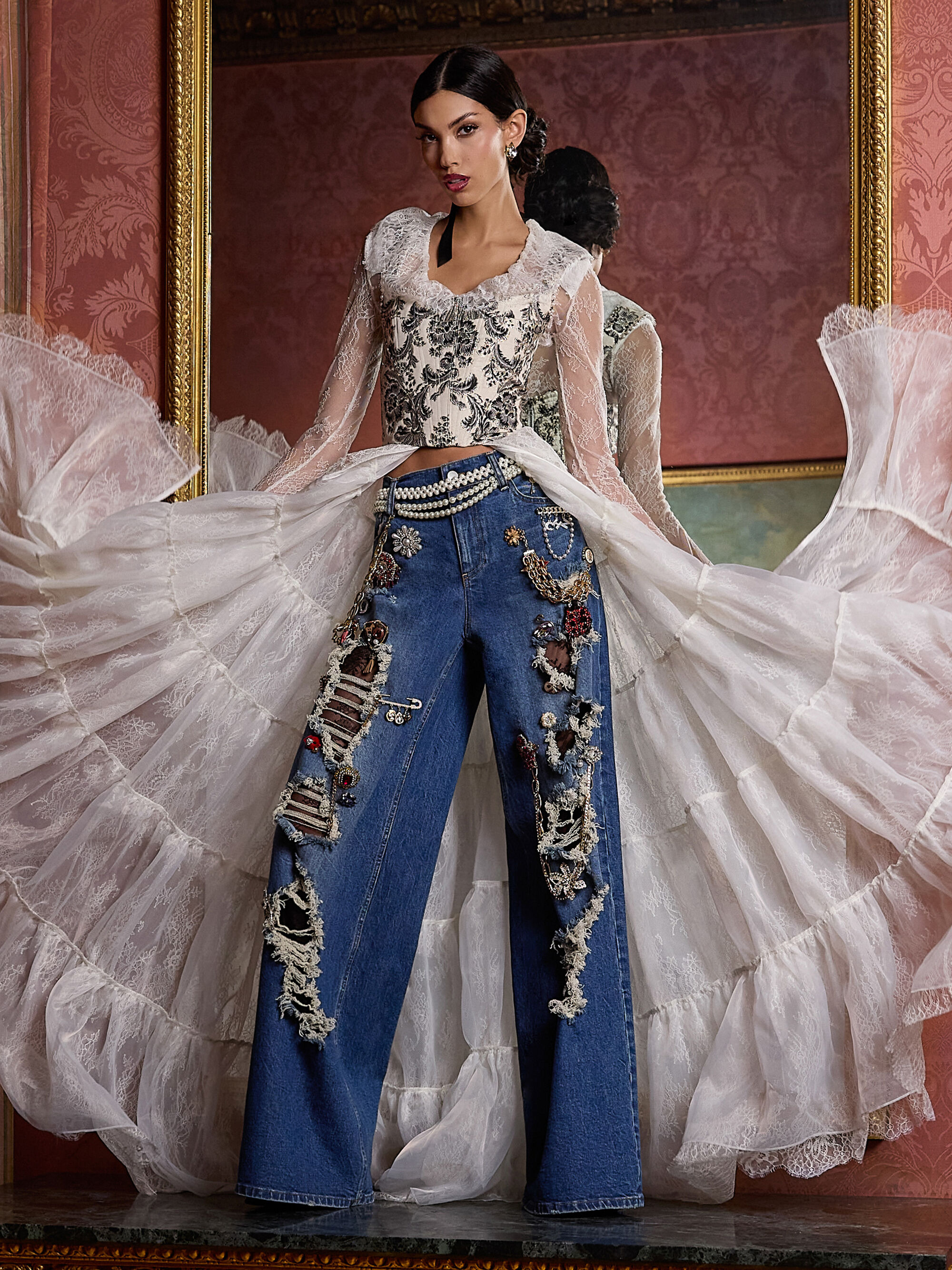 GUINEVERE EMBELLISHED BUSTIER - 4